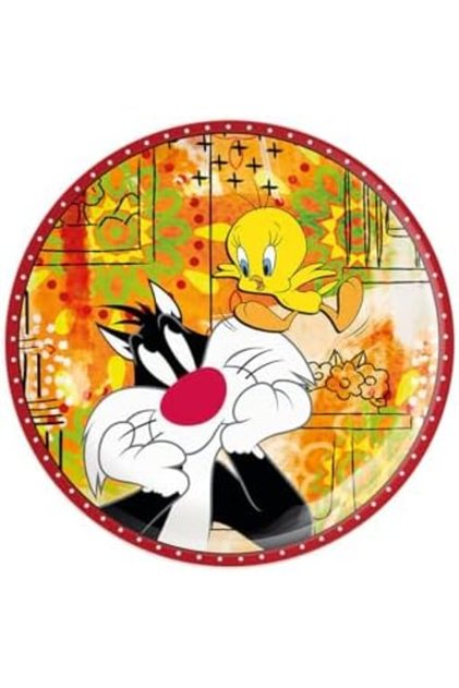 Looney Tunes Dessert Plate 19cm – Porcelain Plate for Looney Tunes Lovers – Microwave & Dis