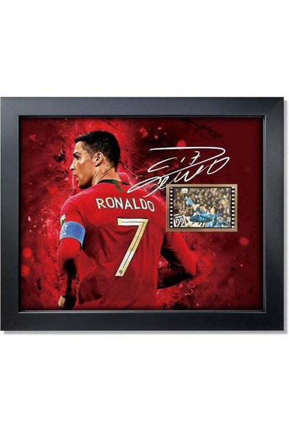 ملصق مجمع للصور مؤطر لكريستيانو رونالدو CR7 مقاس 10 × 8 بوصة، فيلم يوفنتوس ضد ريال مدريد Di