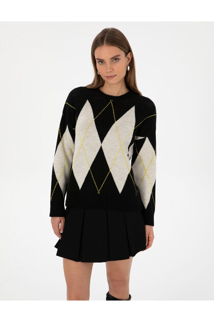 Black Regular Fit Sweater 50317089-Vr046