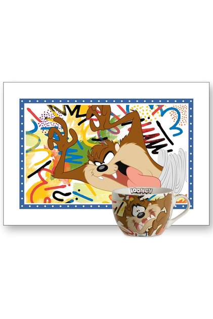 Looney Tunes Breakfast Set – Cup & Cotton Placemat – 2-Piece Kids Breakfast Set Featuring L