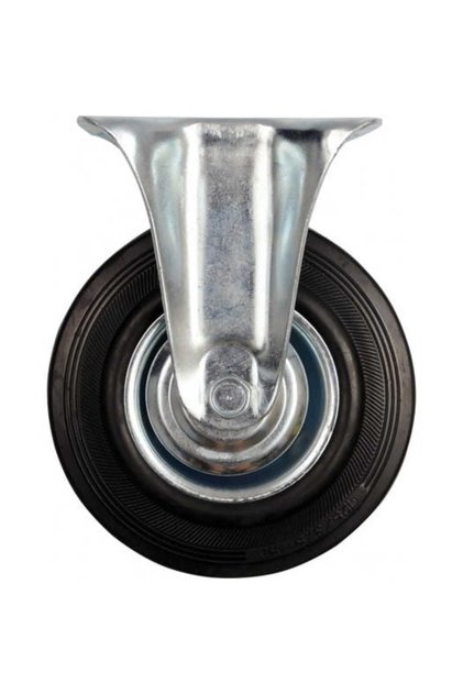 ROATĂ FIXĂ CU CAUCIUC NEGRU 125mm 87303