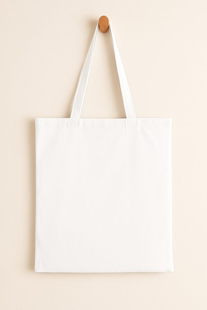 White Raw Cloth Bag, 35X40 cm Beach Bag
