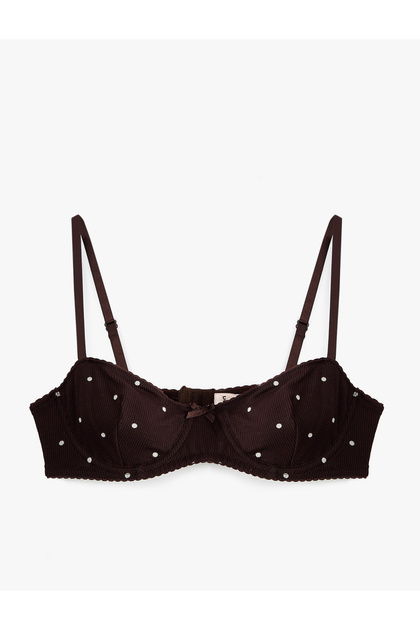 Comfortable Fit Non-Padded Polka Dot Underwire Bra