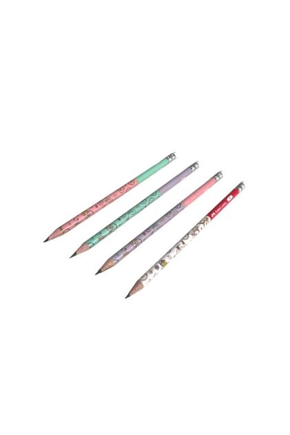 Bicycle Patterned 2B Pencil with Eraser 12 Pieces