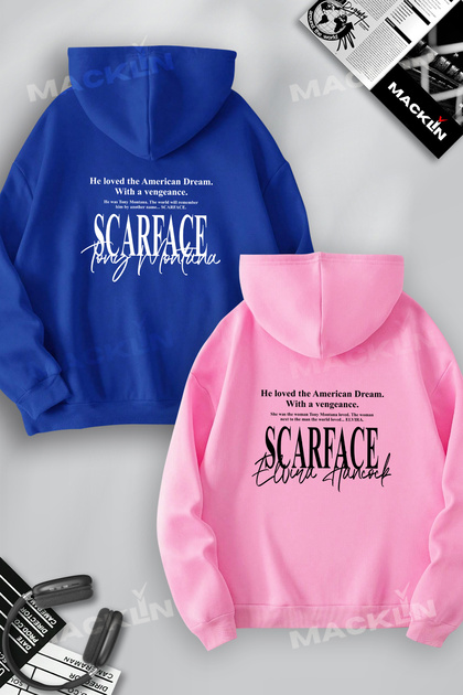 Dear Couple Combination Scarface Tony Montana Elvira Hancock Printed Hooded Sweatshirt Set of 2