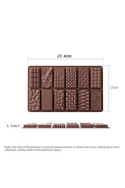 YH1166 Dubai Chocolate Mold Bar Pistachio Chocolate Bar Silicone Thick Mold for Filling Bars, Largec