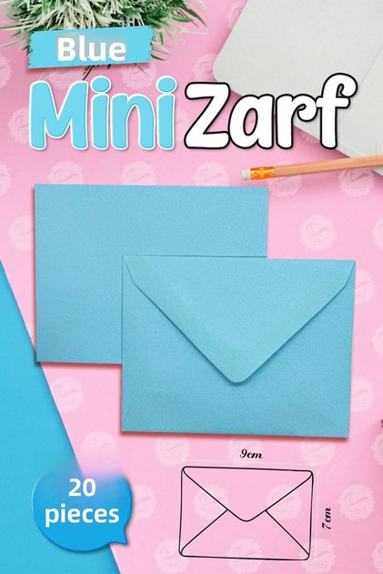 Mini Envelope Blue 9x7 cm 20 Pieces