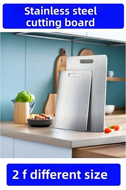 Stainless Steel Cutting Board - 2 Pcs, Antibacterial Surface, Level Quality