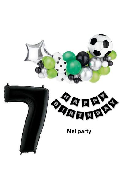 FOOTBALL BIRTHDAY CONCEPT BIRTHDAY NUMBER OPTIONAL FOOTBALL BALLOON HAPPY BIRTHDAY SET FOOTBALL CONCEPT