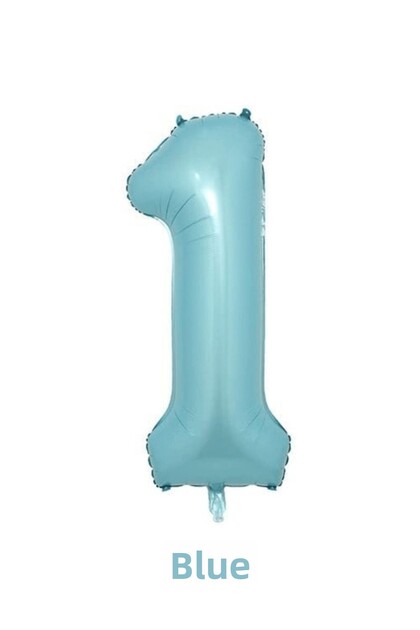 Blue Color 1 Number Giant Foil Balloon 76 cm Birthday Party Decoration