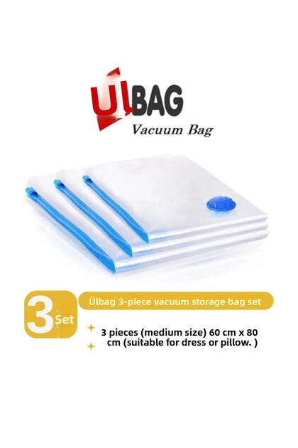 (3 PCS) Medium Size 60 Cm x 80 Cm Dress and Blanket Storage - Vacuum Bag - Vacuum Storage Bag