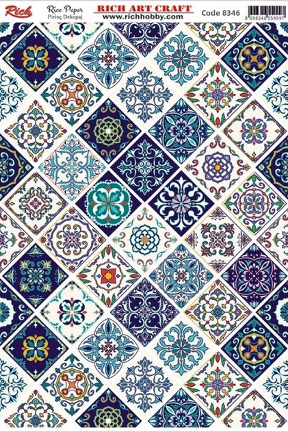 Rice Decoupage Paper Code:8346