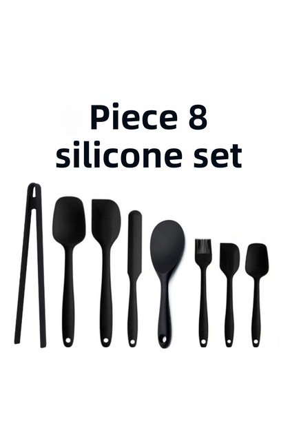 8-Piece Suit Fireproof Nonstick Kitchen Pastry Silicone Egg Brush Spoon Knife Spatula Set