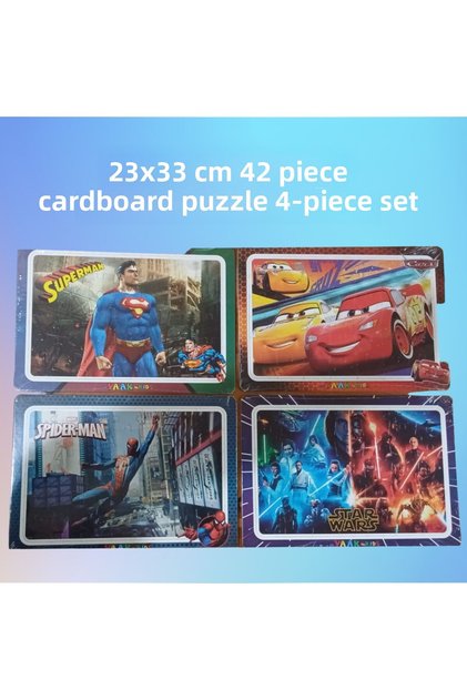 23X33 CM 42 PIECES CARTON PUZZLE SET OF 4 MEN'S MODELS