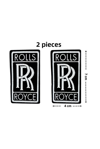Iron-On Adhesive "Rolls Royce" Logo Woven Rigging/Patch