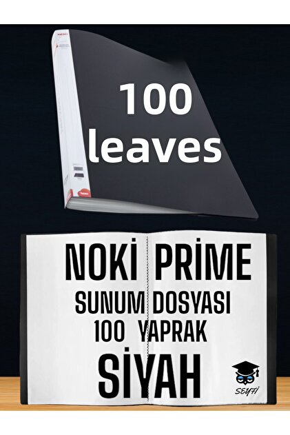 100 FOI DE FICHIER PREZENTARE A4 NEGRU NOKİ PRİME DE ÎNALTĂ CALITATE GROSIME DE POUCH PRODUCȚIE INTERNĂ