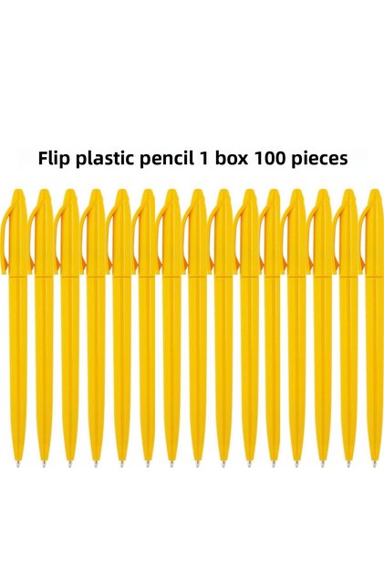 Plastic Ballpoint Pen 100Pcs Ball Pen Writing Blue Color Must Flip