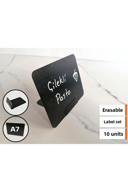Black Decorative Sticker Set for Product Images, Cafe, Cake, Shop Window Stylish Erasable Sticker Set