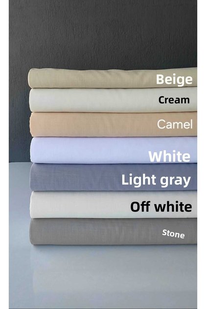 Gardenia Plain Fabric - Stone