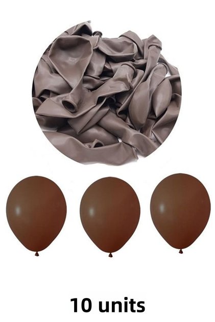 Brown Balloon 12" - 30 cm Latex Brown Balloon, Pack of 10