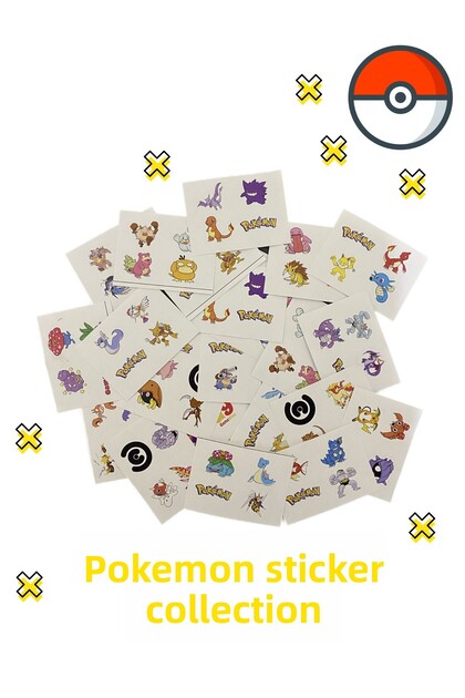 Pokemon Sticker Set 40 Pieces, Anime Sticker, Laptop Sticker, Water Bottle Sticker, Notebook Sticker