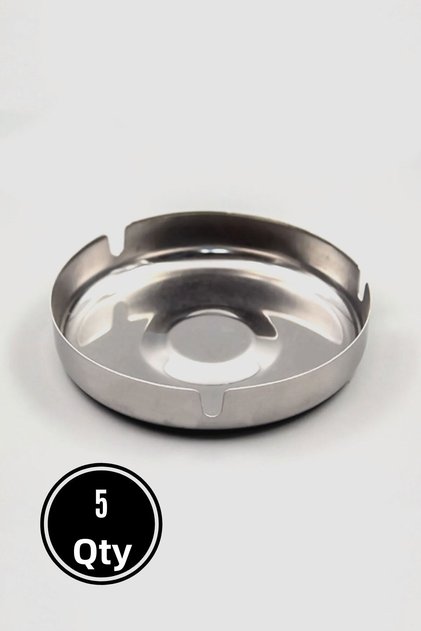5 Pieces Economical Large Size Stainless Steel Ash Tray Metal Ashtray