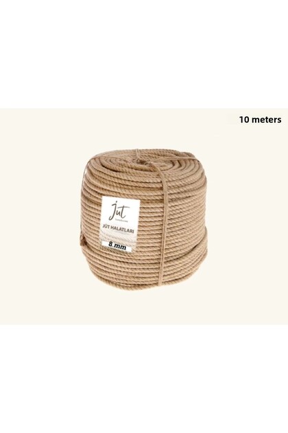 Jütburada Jute Rope 8 mm 10 Meters Wicker Decoration Ornament Rope