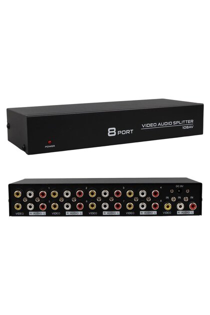 Pm-4832 8 Port Video Stereo Audio Distributor Multiplexer 1024X768-85Hz
