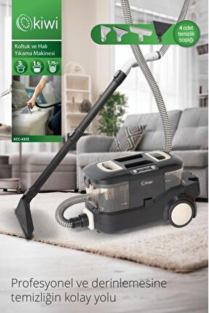 Kiwi Kcc-4325w Koltuk Ve Halı Yıkama Makinesi Siyah - Fiyatı