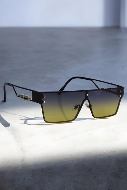 Louis Unisex Gradient Metal Navy Blue Luxury Sunglasses