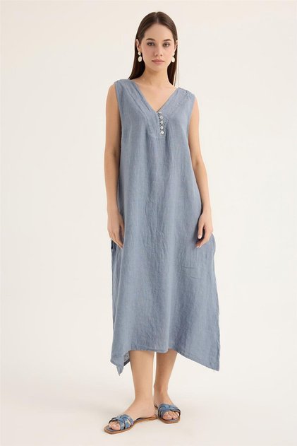 Linen Sleeveless Dress