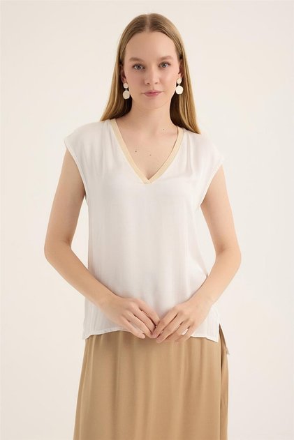 Glitter Ribbed Blouse