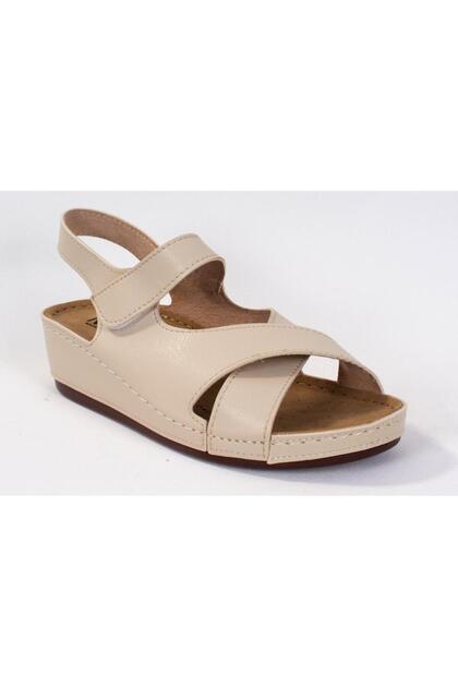 Dza37-1810 Beige Daily Orthopedic Women's Sandals