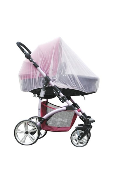 Plasă elastică anti-țânțari pentru cărucior 140 cm, albă