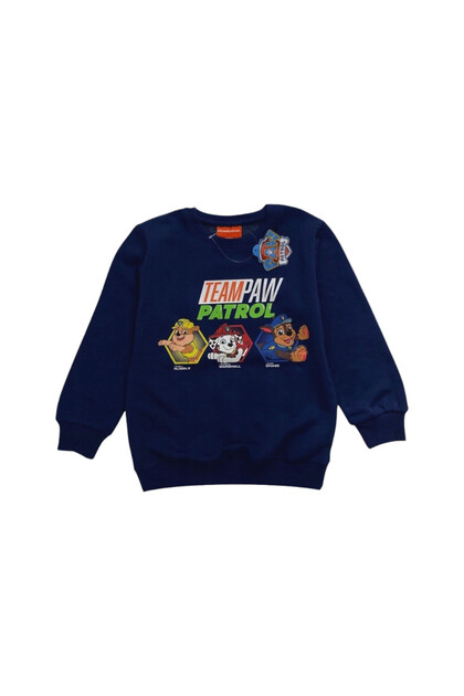 Bluza copii cu maneca lunga, captuseala fleece, albastru, Paw Patrol