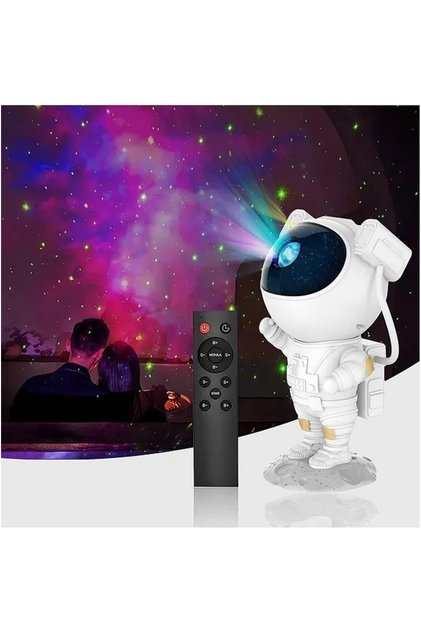 Astronot Projektör Led Işık Lazer 360 Yıldız Projeksiyon Aurora Bulutsusu Çocuk Gece Lambası