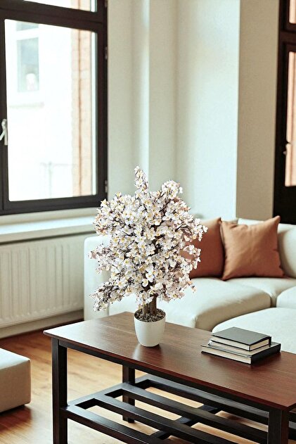 YAPAY ÇİÇEKÇİNİZ Yoğun Yapraklı 60 cm Yapay Sakura Bahar Dalı