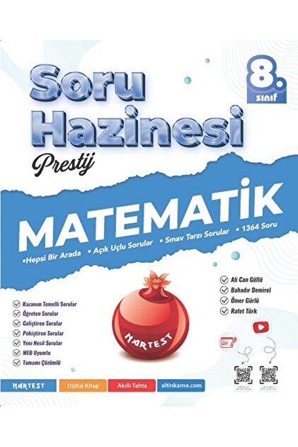 Nartest Yayınları 8. Sınıf Prestij Matematik Soru Hazinesi