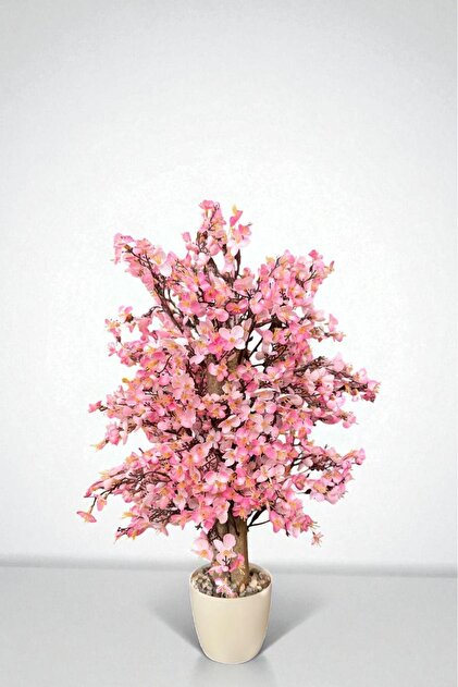 YAPAY ÇİÇEKÇİNİZ Yoğun Yapraklı 60 cm Yapay Sakura Bahar Dalı