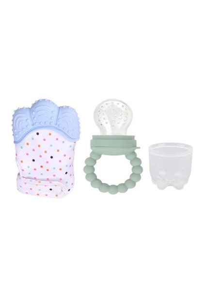 Chew & Feed Teether with Fruit Pacifier Duo - Blue
