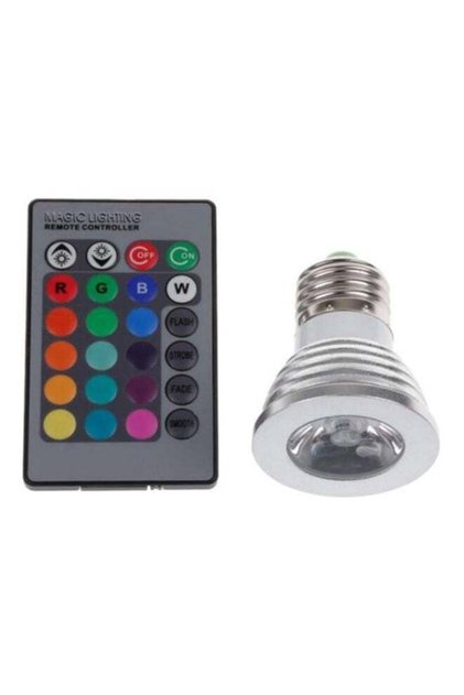 E27 LED Spotlight With Remote Multicolour