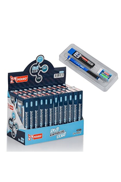 Mikro 0.7 Mm 3'lü Set (Versatil Kalem+uç+silgi ) 3003-3 - Fiyatı