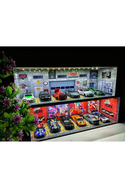 2 adet hotwheels araçlar için diorama