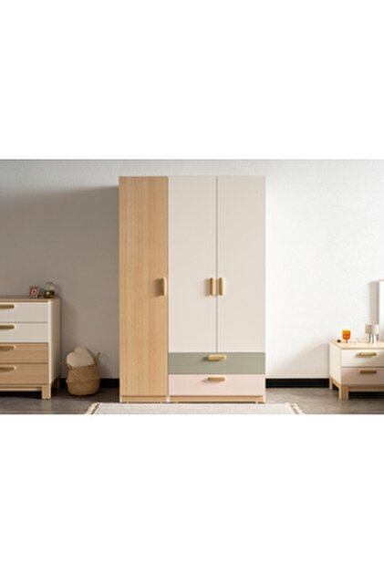 Vivense MOKİDO GARDIROP, 3 KAPAKLI, MEŞE YEŞİL - Fiyatı, Yorumları