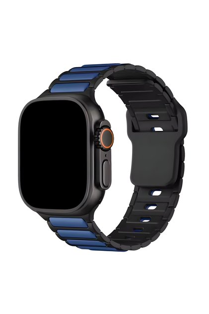 Watch 10 9 8 7 6 Se Ultra Uyumlu 42 44 45 46 49MM Çift Renk Bakla Desen Hibrit Silikon Kordon