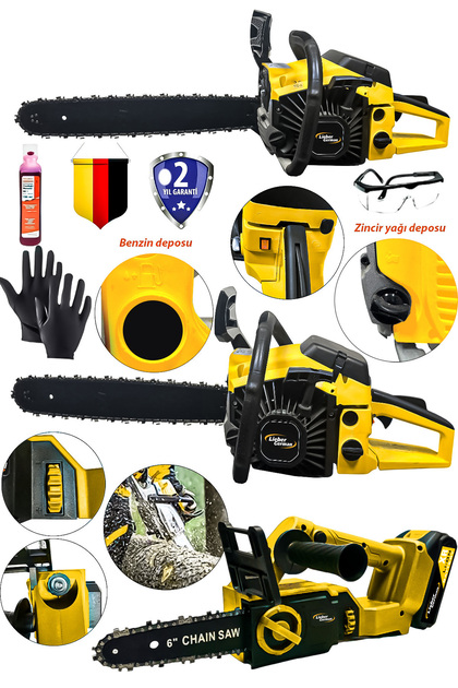 Lieber German LGSS5800 Benzinli Ağaç Odun Kesme Bıçkı Motoru + Dal