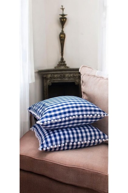 100% Cotton Terry Patterned Pompom Kirlent Cover