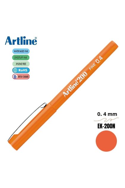 200 Fine 0.4 Fineliner Felted Pen Orange