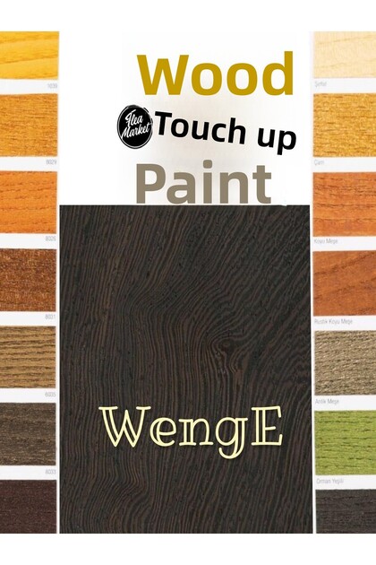 Wood Touch up Paint - Wenge - 25ml, Furniture Table Chair Coffee Table Scratch Repair in Brushed Glass Bottle