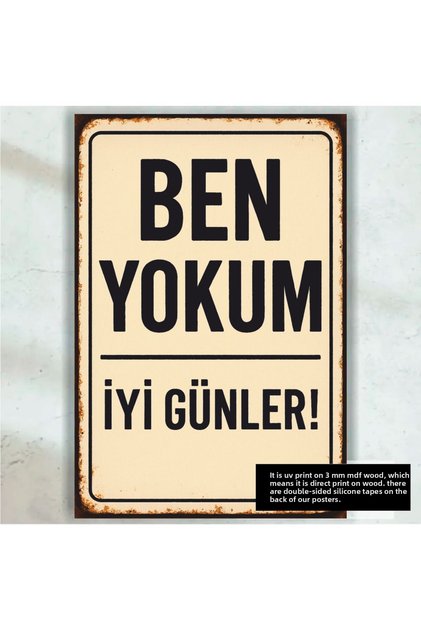 Ben Yokum Have a Good Day Funny Witty Sayings Wall Lettering Plate Style Retro Wood Poster Painting
